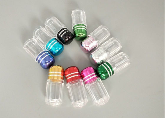 Plastikflasche 3g Mini Plastic Capsule Bottles ISO9001 mit Metallkappe