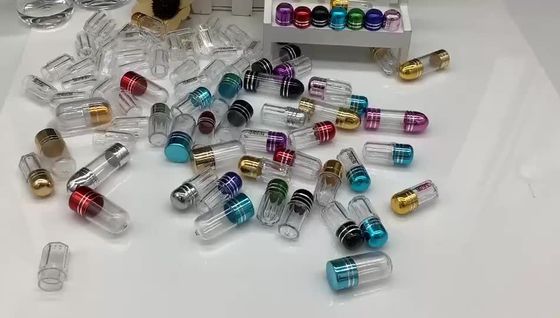 Zylinderförmige 13mm Mini Pill Bottles 2ml leere Plastikpillen-Kapseln