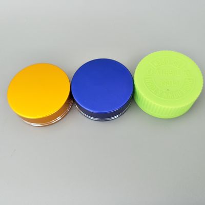 PET Plastikkindersichere 38mm Plastikkappen der flaschen-Überwurfmutter-ISO9001