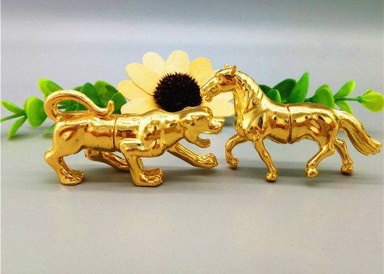 Leopard formen Tablettenfläschchen-Aluminiumnashorn-Goldkapseln des freien Raumes 1g