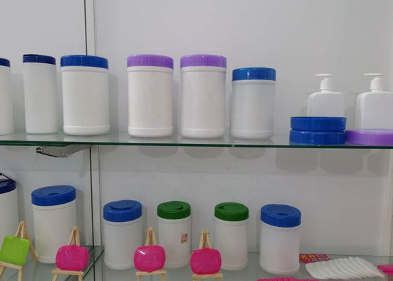180mm HDPE Reinigungstücher schöpfen Flasche mit weißen Deckeln